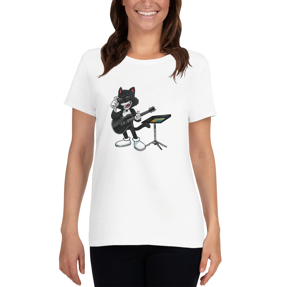 Women's 'Cool Cat' T-shirt - Anarchy Audioworx