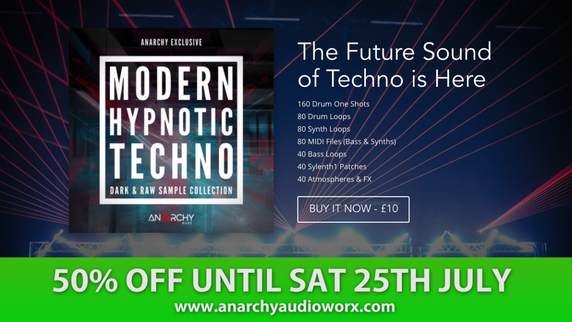 Modern Hypnotic Techno Sample Library www.anarchyaudioworx.com
